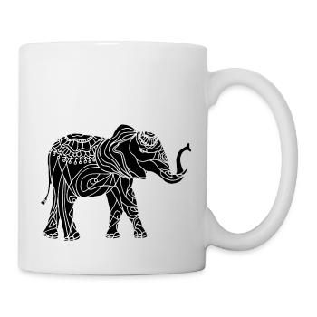 l'éléphant - Mug blanc - blanc - Droite