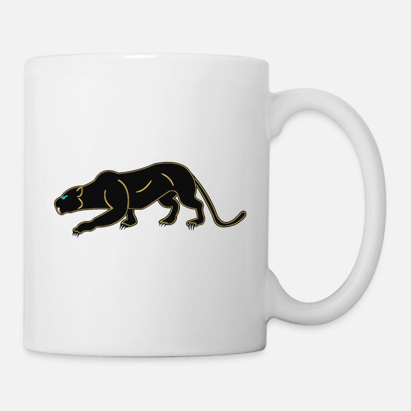 schwarzer Panther - Tasse - Weiß
