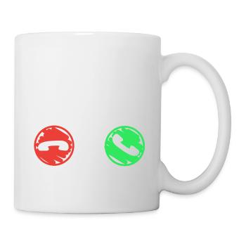 Anruf Symbol Lustig - Tasse - Weiß - Rechts
