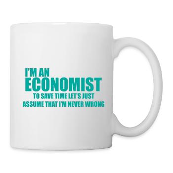 Je suis économiste pour gagner du temps économiste cadeau - Mug blanc - blanc - Droite