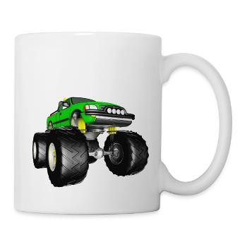 Monster truck, off-road vehicle, pickup, van - Mug - white - Right