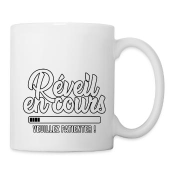humour réveil en cours tshirt personnalisé - Mug blanc - blanc - Droite