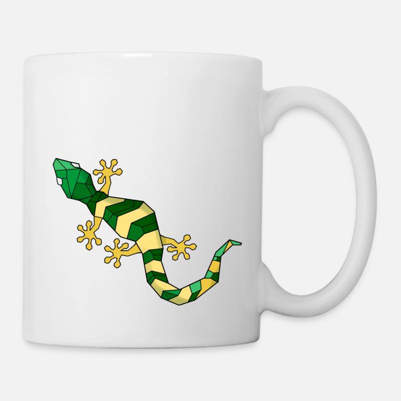 Geometrisch Eidechse - Tasse - Weiß