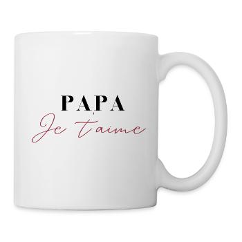 Papa je t'aime - Mug blanc - blanc - Droite