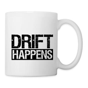 Drift happens Geschenk Wagen Autofans Mechaniker - Tasse - Weiß - Rechts