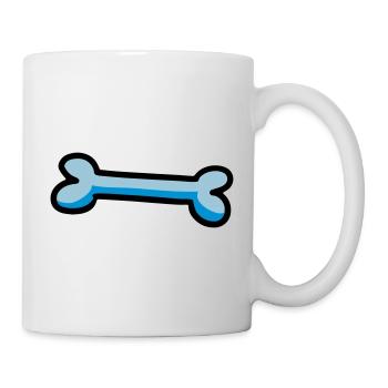 Bunter Knochen Hundeknochen Geschenkidee Hund - Tasse - Weiß - Rechts