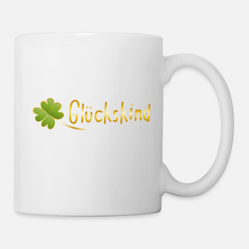Glücksklee Glückskind - Tasse - Weiß