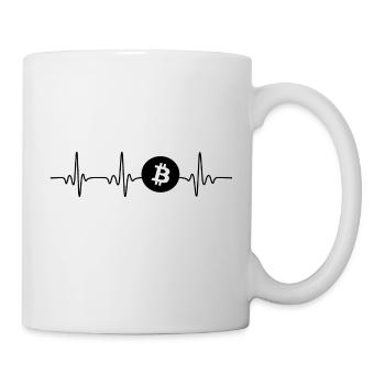 Bitcoin rythme cardiaque - Mug blanc - blanc - Droite