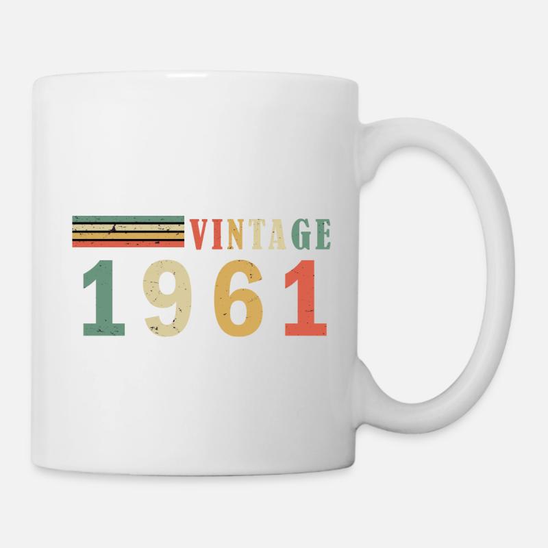 Vintage 1961 60th Anniversary Gift - Mug - white