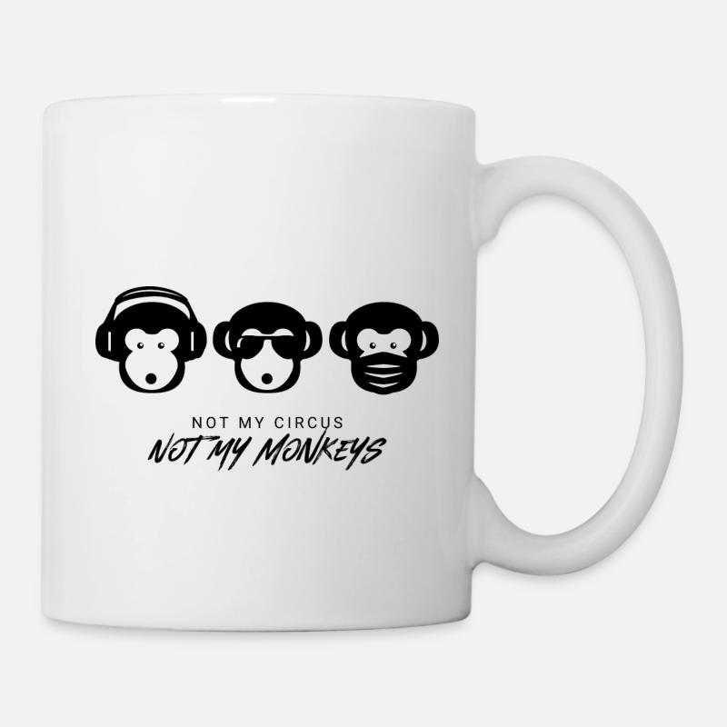 Muniax Monkeys Mask - Mug - white