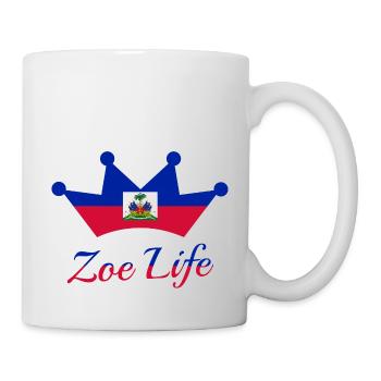 Haiti Haitian Flag Crown Life I Gift Idea - Mug - white - Right