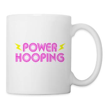 POWER HOOPING HULAHOOP HULERN HULLERN DAMEN KINDER - Tasse - Weiß - Rechts