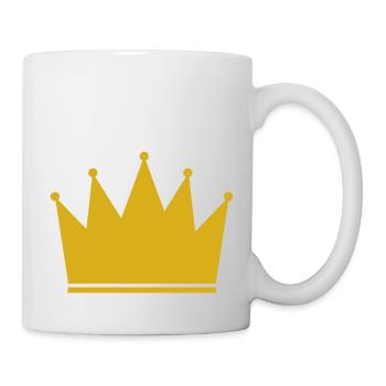Yellow crown for the Queen - Mug - white - Right