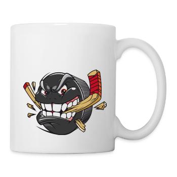COLLES PUK DESIGN FÜR HOCKEYSPIELER BEIM HOCKEY - Tasse - Weiß - Rechts