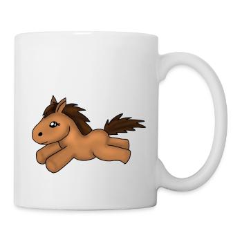 Pferd - Tasse - Weiß - Rechts