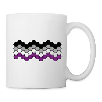 Asexuell Hexagons - Mug blanc - blanc - Droite