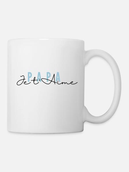 Papa I T AIME Logo - Mug - white