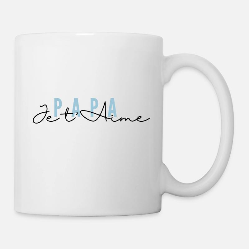 Logo PAPA JE T AIME - Mug blanc - blanc