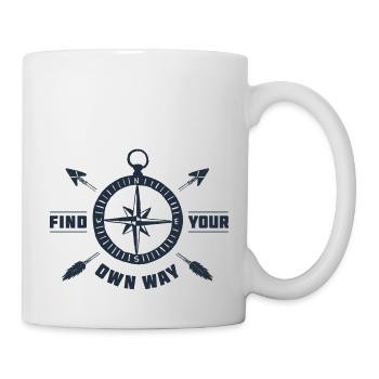Mein Leben ist wie ein Kompass - Tasse - Weiß - Rechts