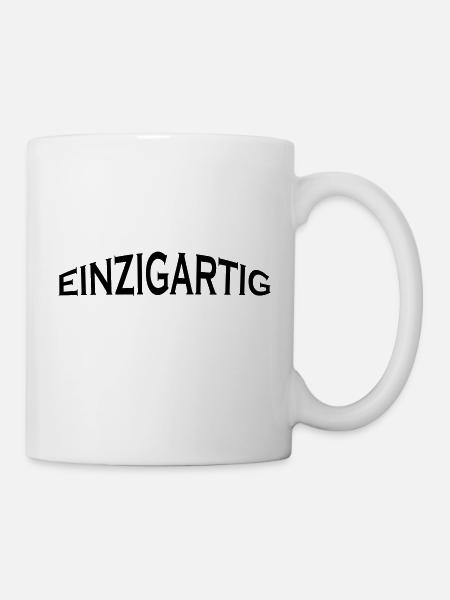 einzigartig - Tasse - Weiß