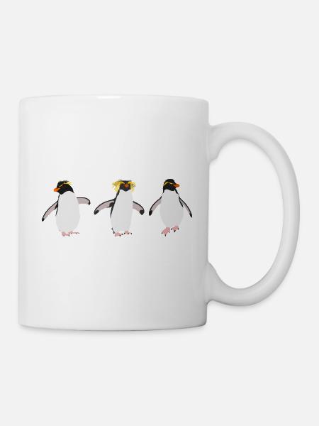 Penguins Rock jumping (trio) - Mug - white