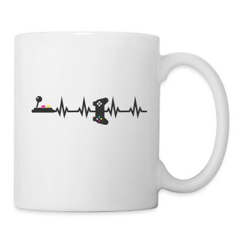 Gamer Heartbeat Gamer Heartbeat Cadeau - Mug blanc - blanc - Droite