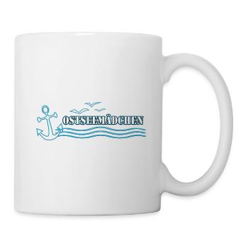 Ostseemädchen blau |Yolo-Artwork - Tasse - Weiß - Rechts