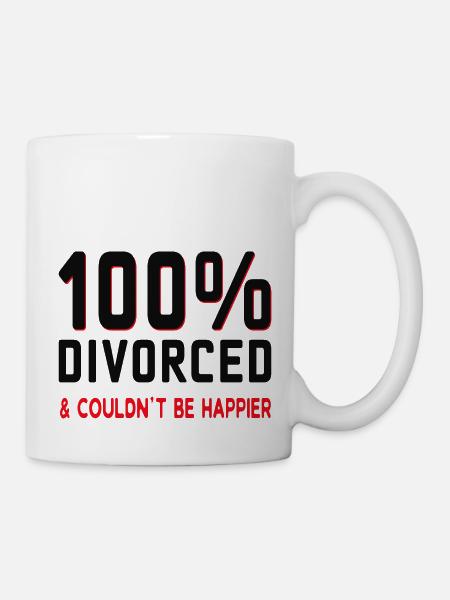 Heureux divorcé, divorce - Mug blanc - blanc