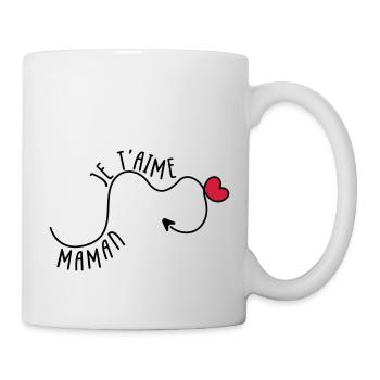 Maman Je t'aime - Mug blanc - blanc - Droite