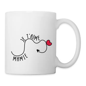Mamie je t'aime ! - Mug blanc - blanc - Droite