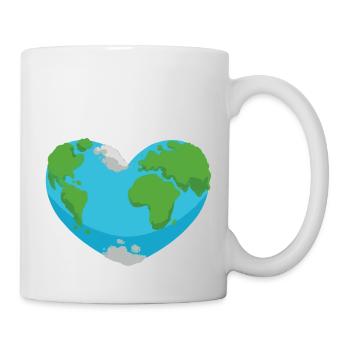 Earth Heart Nature Environment Planet Design - Mug - white - Right