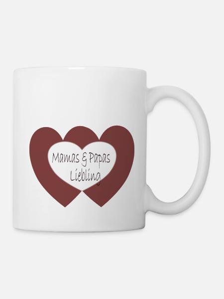 Mamas und Papas Liebling - Tasse - Weiß