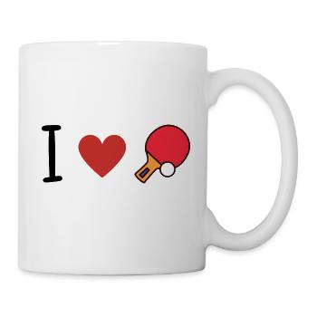 I love table tennis/ping pong - Mug - white - Right