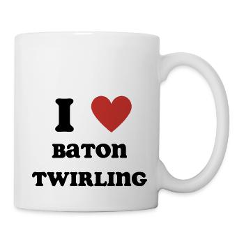 J’aime Baton Twirling - Mug blanc - blanc - Droite