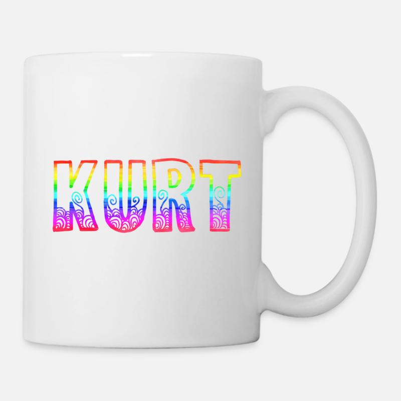 kurt rs regenbogen - Tasse - Weiß