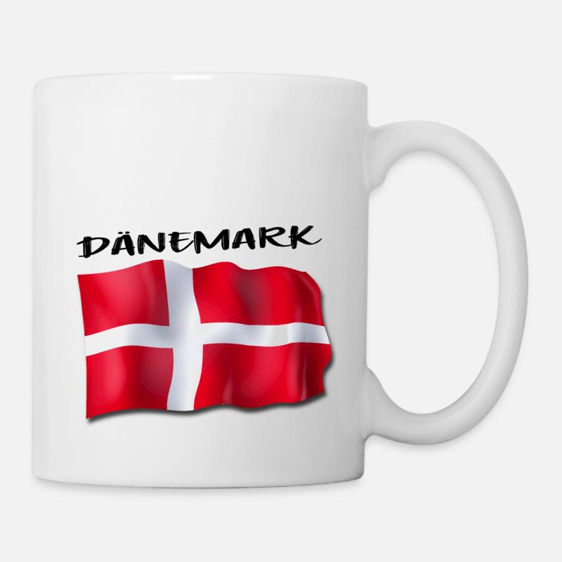 Dänemark Flage 2 - Tasse - Weiß