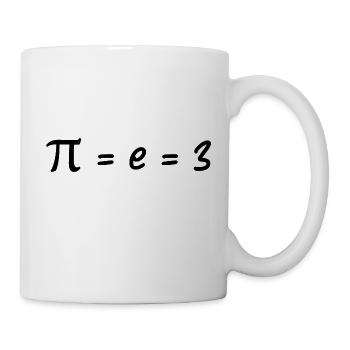 Pi = e = 3 - Mug - white - Right