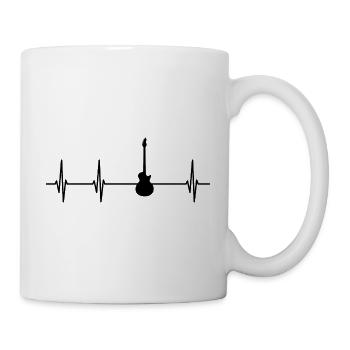 Herzschlag Gitarre - Tasse - Weiß - Rechts