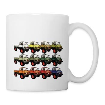 Farbpalette Unimog - Oldtimer - Regenbogen anders - Tasse - Weiß - Rechts