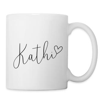 Kathi Nom Prénom Fille - Mug blanc - blanc - Droite