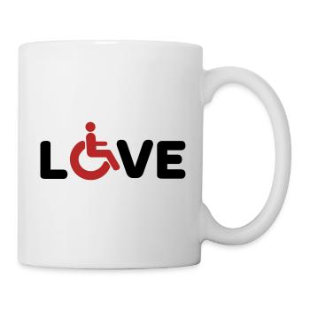 Rollstuhl Love Behindert - Tasse - Weiß - Rechts