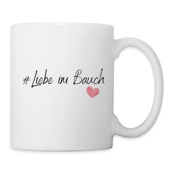 Liebe im Bauch - Tasse - Weiß - Rechts