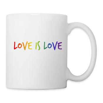 Love is Love LGBT Rainbow Flag - Mug - white - Right