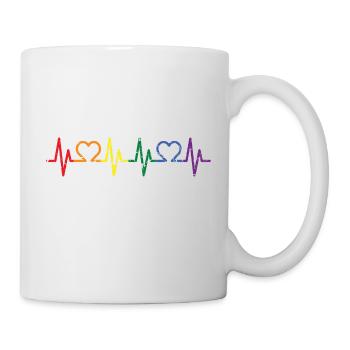 Pride LGBT LGBTQ Queer Ally Gay Lesbiennes Vintag - Mug blanc - blanc - Droite