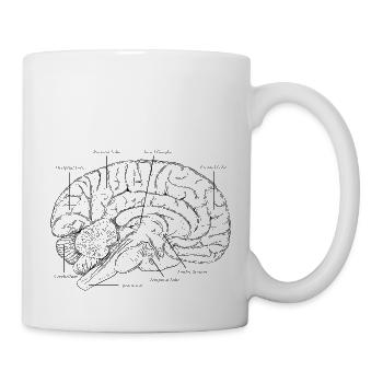 Gehirn - Tasse - Weiß - Rechts