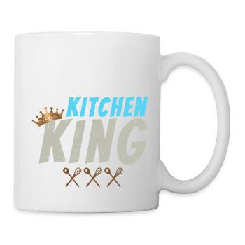 Kitchen King for vintage chefs and home cooks - Mug - white - Right