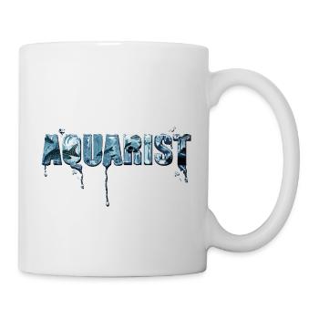 Aquarist - Liquid Typo - Compagnons de réservoir à l’intérieur - Mug blanc - blanc - Droite