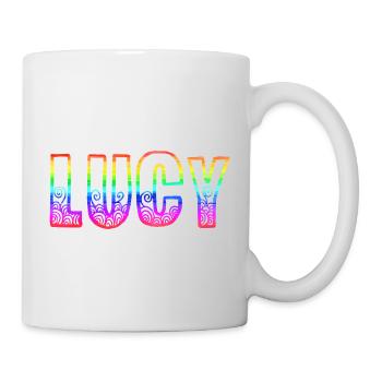 lucy rs regenbogen - Tasse - Weiß - Rechts