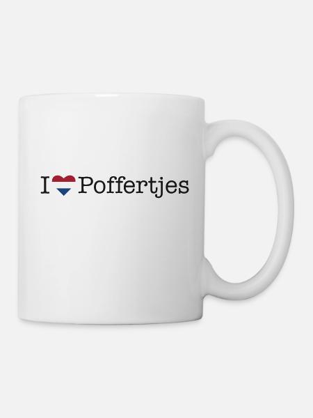 I love Poffertjes - Tasse - Weiß