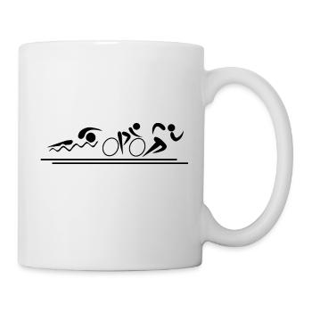 Triathlon Swim Bike Run - Mug - white - Right